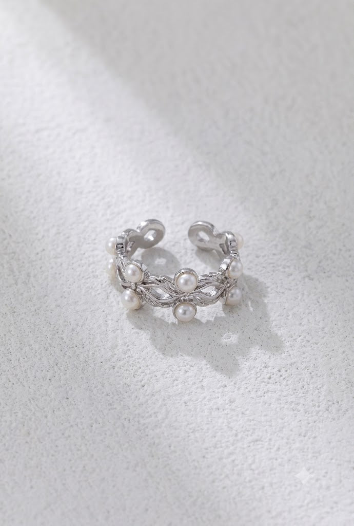 Sterling Silver Pearl Necklace – view 3 – Sterling Arc Jewelry