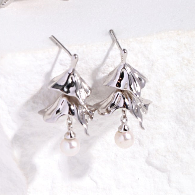 "Dance" Collection Sterling Silver Pearl Necklace – view 7
