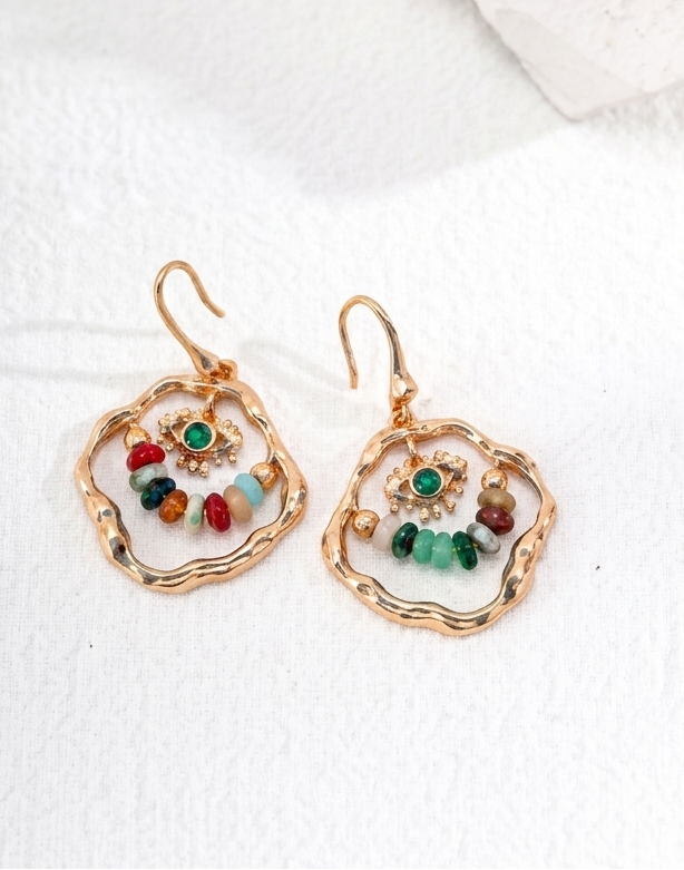 Sterling Silver Pearl & Colorful Gemstone Jewelry Set – view 6