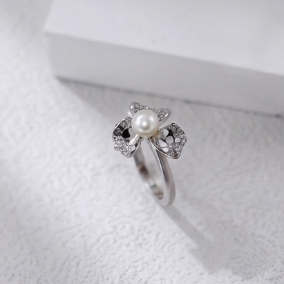 The Botanical Boutique Collection Set | Sterling Silver, Pearl & Pavé Blossom – view 13