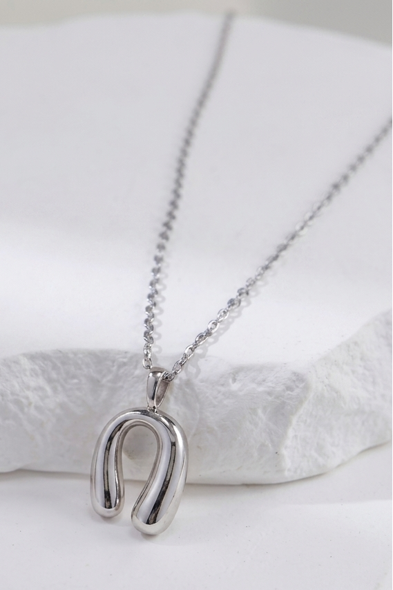 Sterling Silver Twisted Minimalist Necklace & Earrings Set – view 12