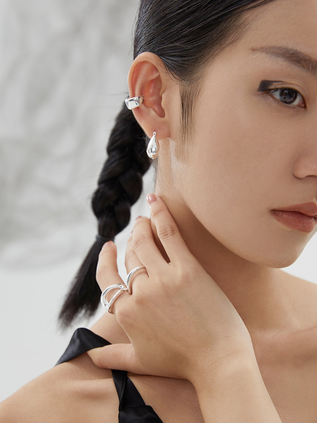 Lava Series | Raw Sterling Silver Earrings