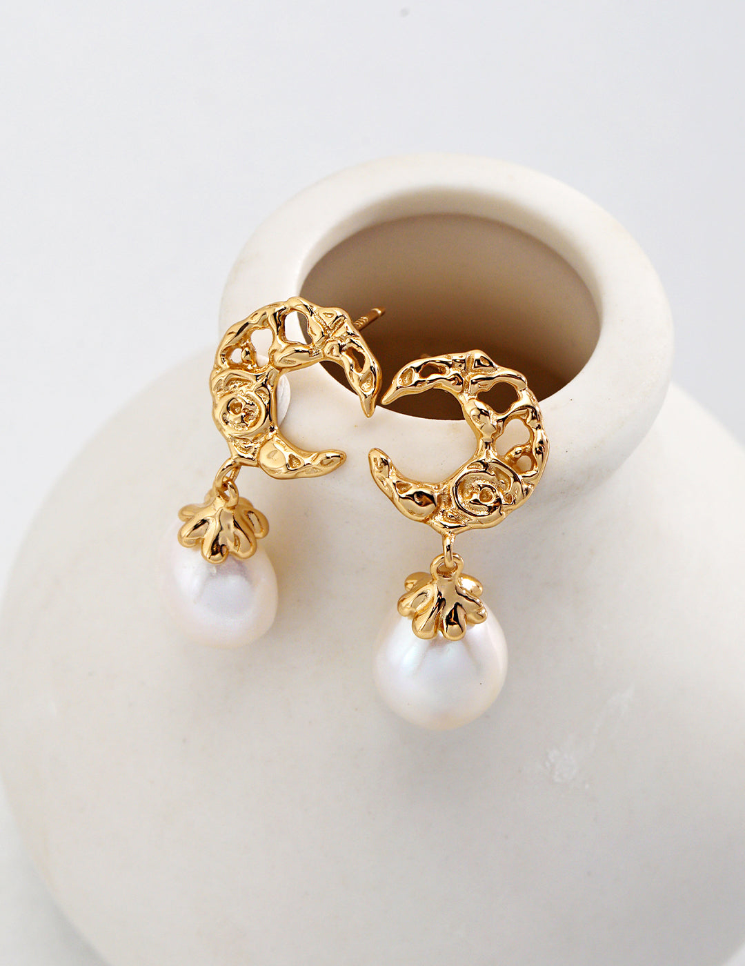 Natural Pearl Earrings | Timeless Sterling Silver Jewelry