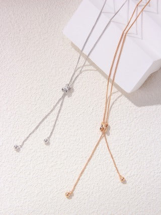 S925 Silver Fashion Tassel Knot Necklace