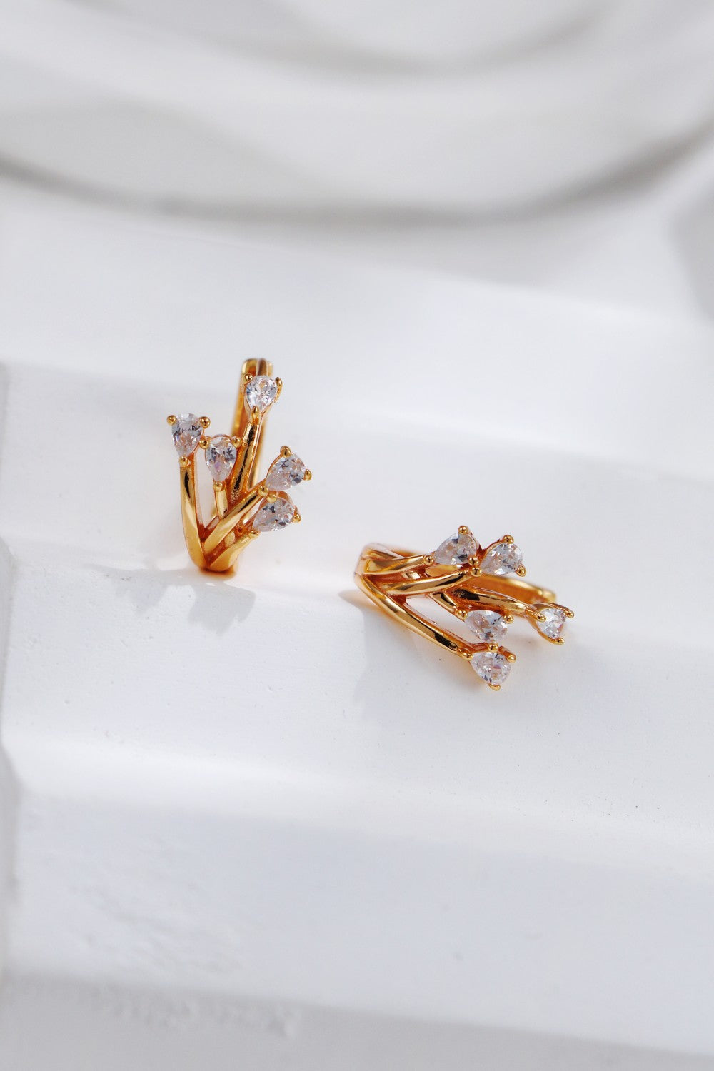 S925 Silver Pear-Shaped Zircon Earrings | Galactic Sparkle
