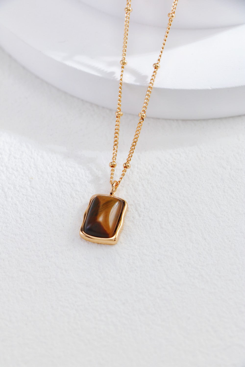 S925 Silver Vintage Gold Tiger’s Eye Earrings & Necklace