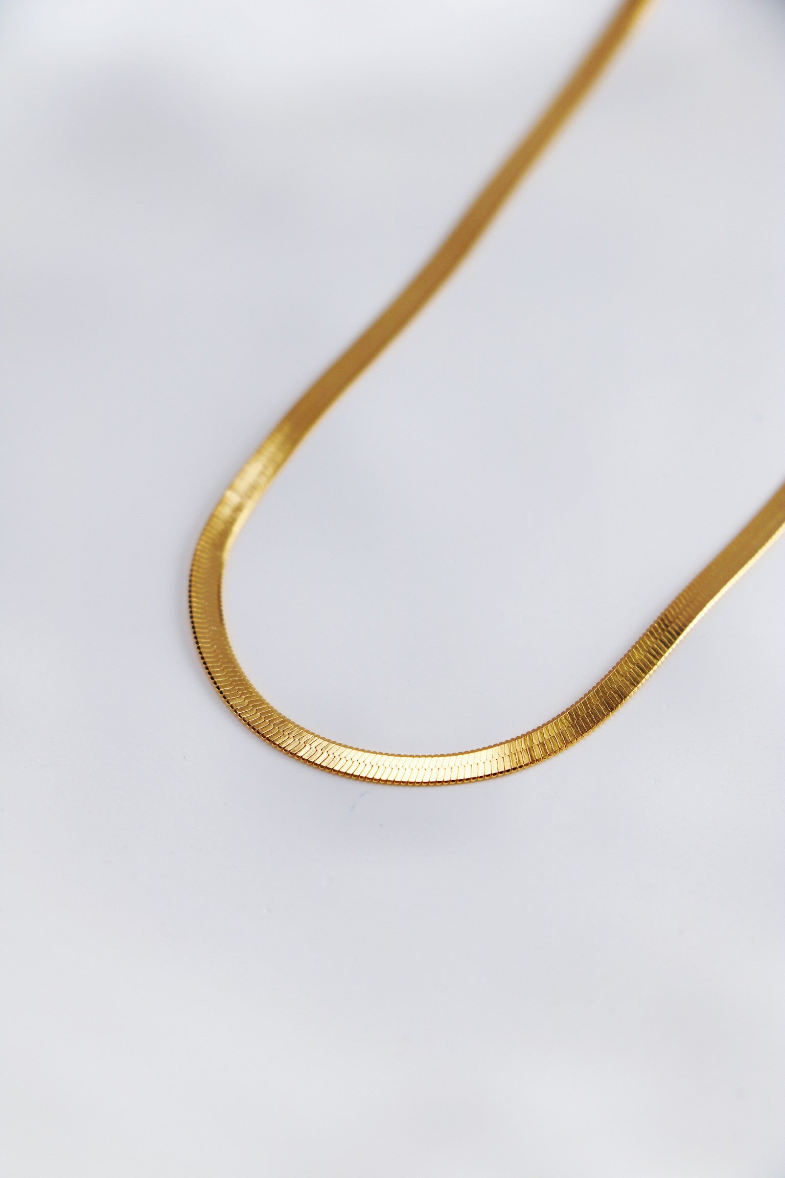 S925 Silver White Gold & Vintage Gold Blade Chain Necklace