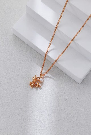 S925 Sterling Silver Sweet Osmanthus Pearl Necklace