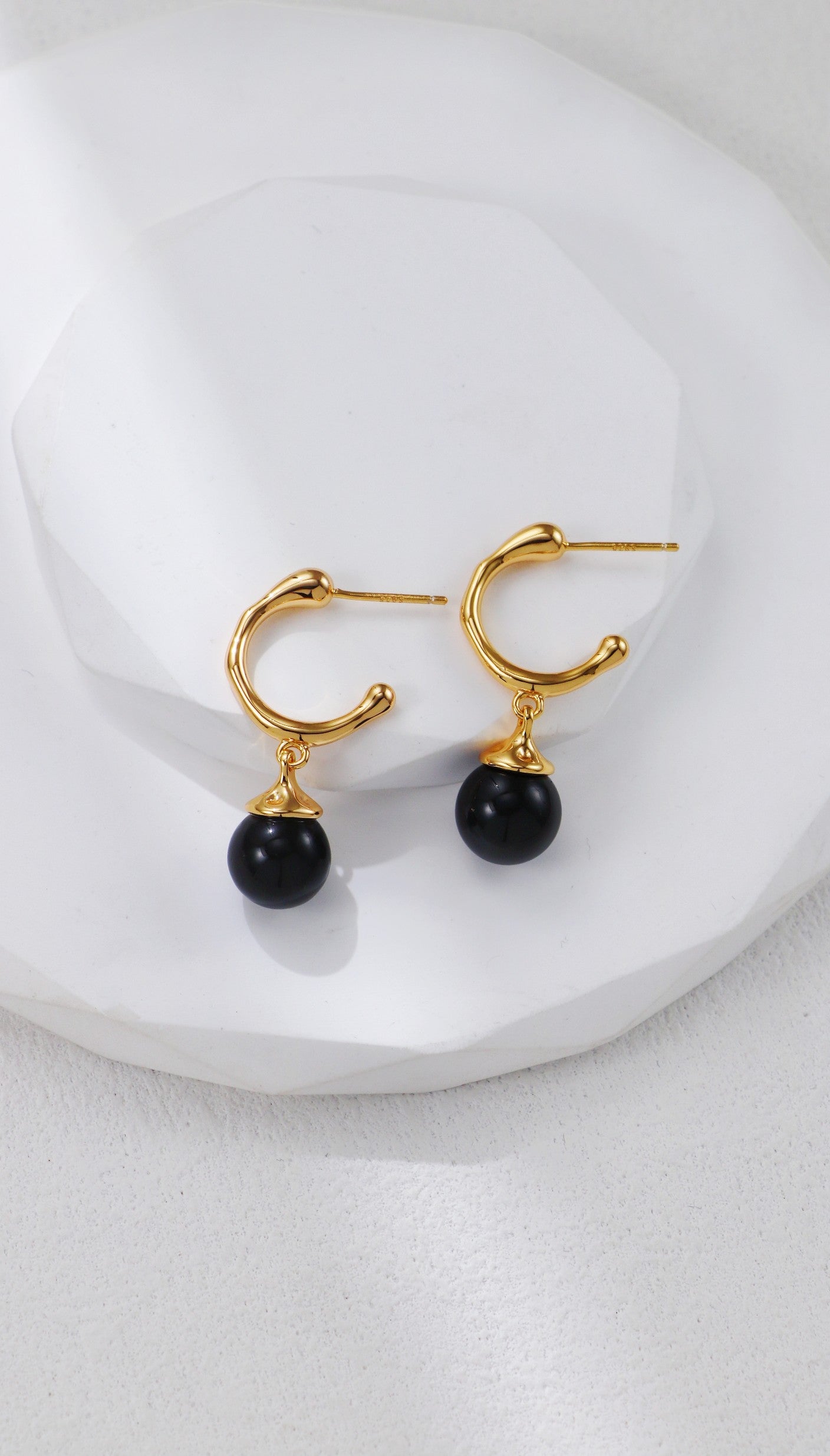 Silver Black Onyx Earrings and Necklace Set | Cool Elegance & Versatility
