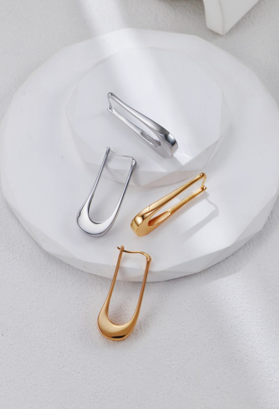 Silver Minimalist Long Earrings | Soft & Bold Elegance