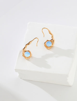 Sterling Silver Agate & Opal Earrings and Necklace Set