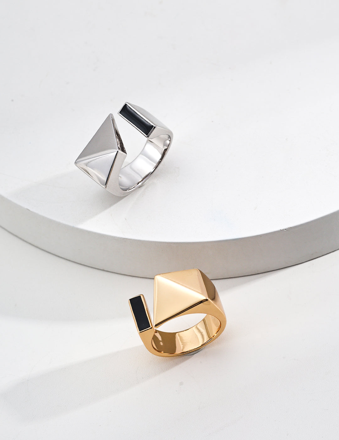 Sterling Silver Smooth Glaze Ring and Earring Set