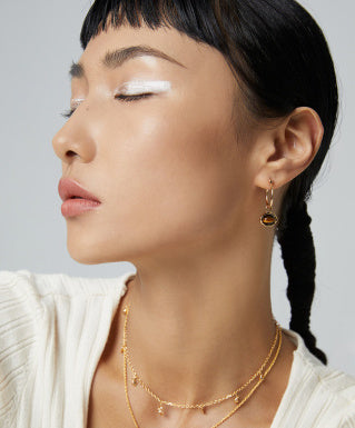 Sterling Silver Tiger's Eye Sacred Charm Jewelry Set