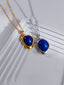 S925 Silver (Platinum/Rose Gold Plated)Lapis Lazuli Necklace