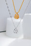 S925 Silver Fashion Hammered Texture Zircon Necklace