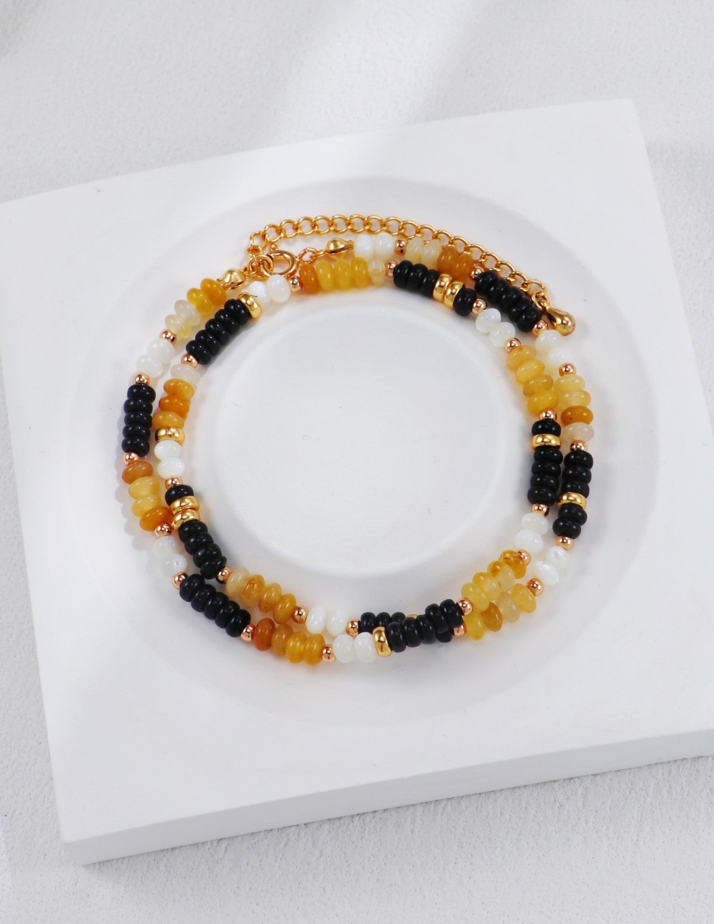 S925 Silver Colorful Stone Necklace & Bracelet Set