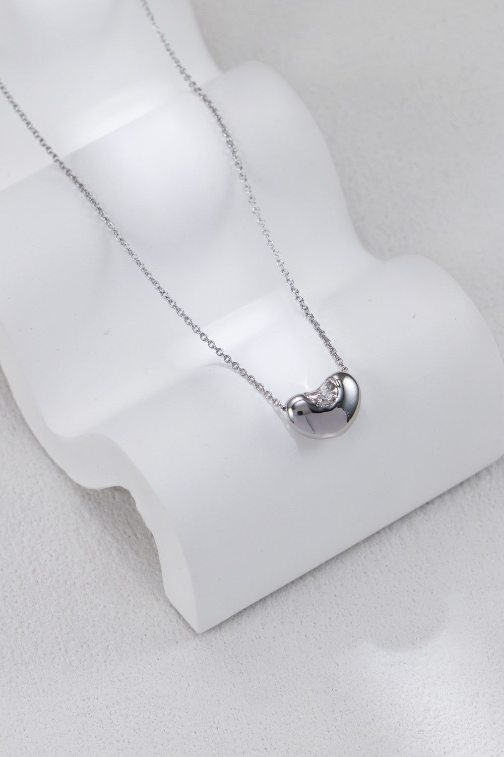 S925 Silver Love Bean Zircon Jewelry Set