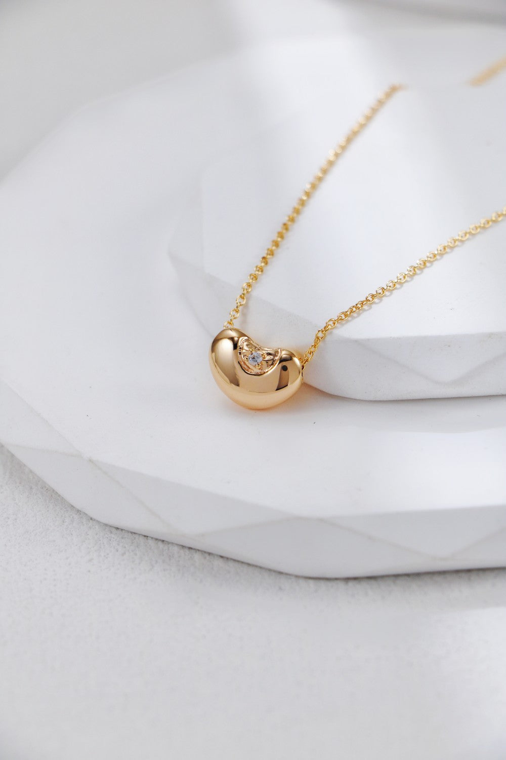 S925 Silver Love Bean Zircon Jewelry Set