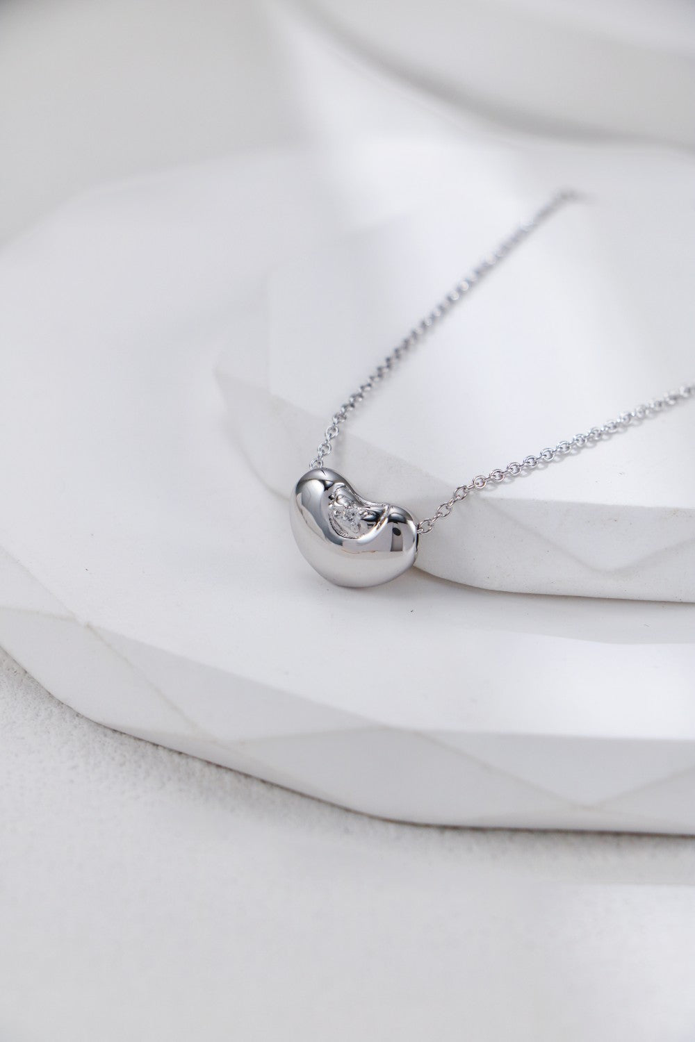 S925 Silver Love Bean Zircon Jewelry Set