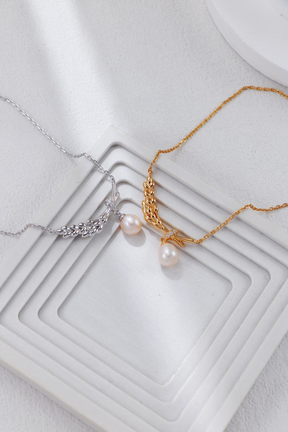 S925 Silver Wheat Ear Pearl Necklace