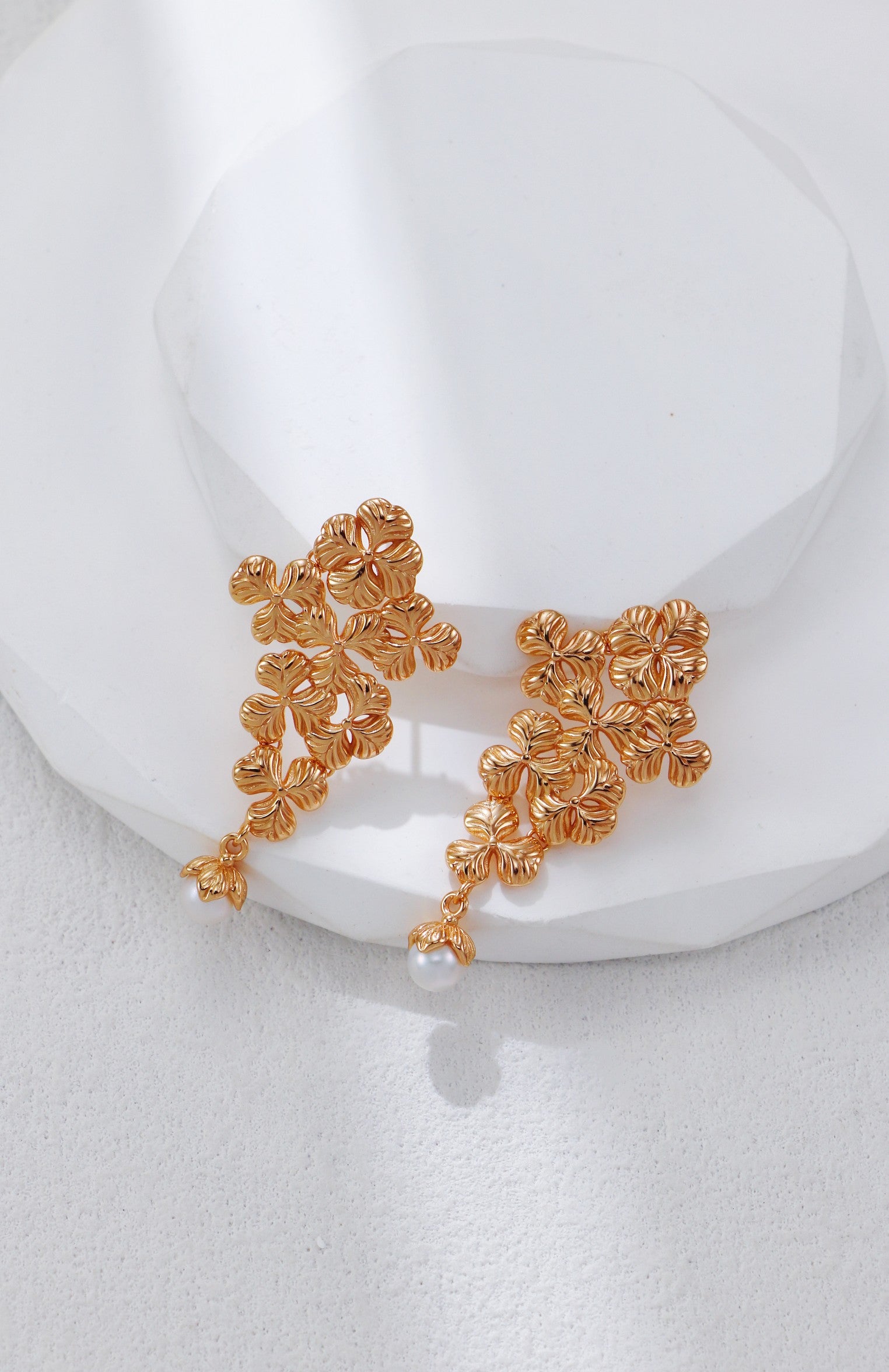 S925 Silver Prosperity Series Pearl Earrings and Necklace Set