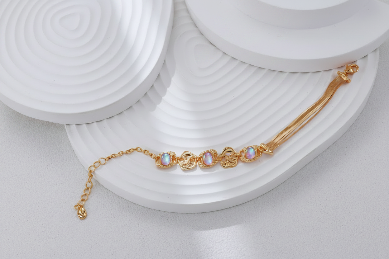 The Ethereal Aura Collection Set| Sterling Silver & Lab-Created Moonstone – view 8