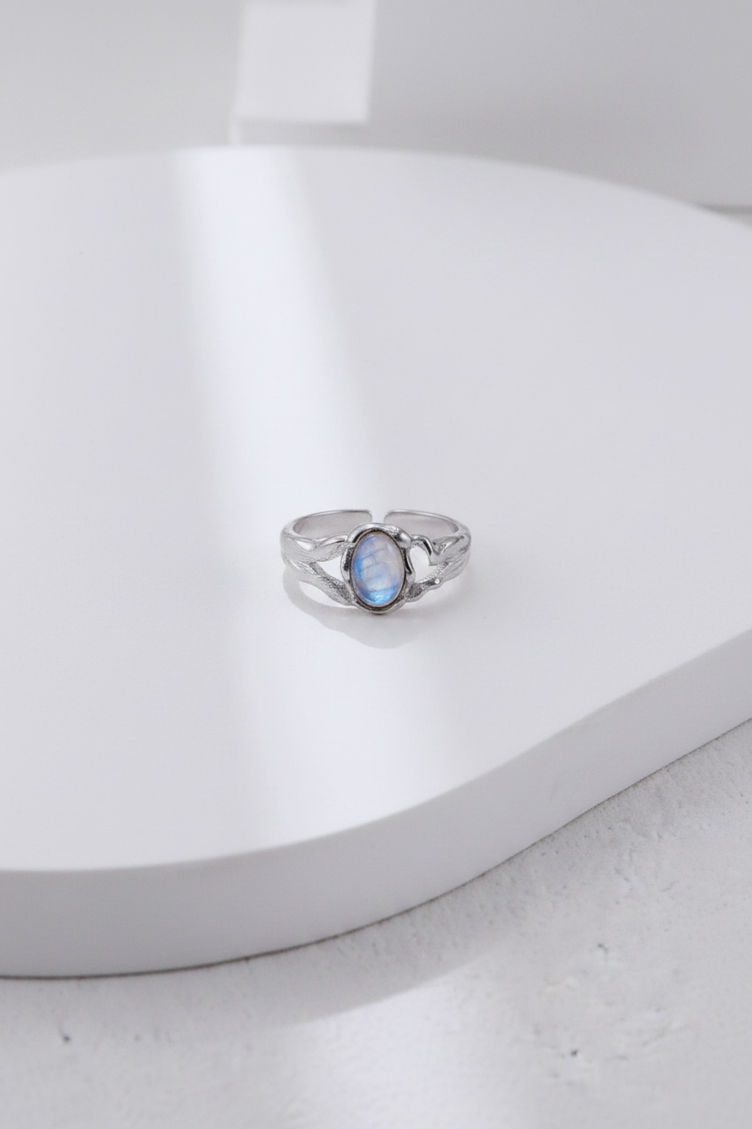The Ethereal Aura Collection Set| Sterling Silver & Lab-Created Moonstone – view 14