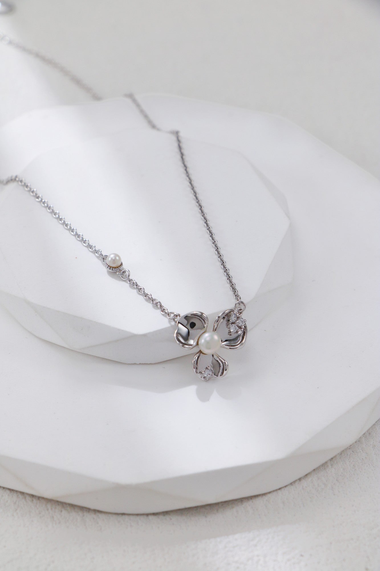 The Botanical Boutique Collection Set | S925 Silver, Pearl & Pavé Blossom