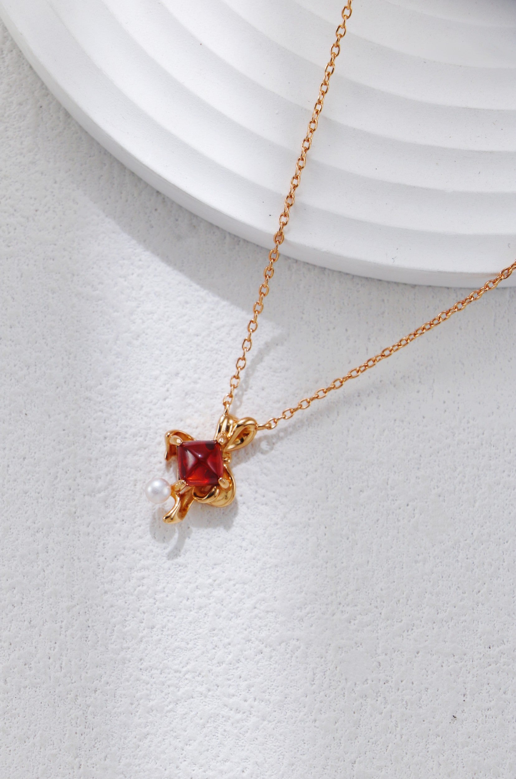 S925 Silver Vintage Gold Garnet Sugar Tower Jewelry Set