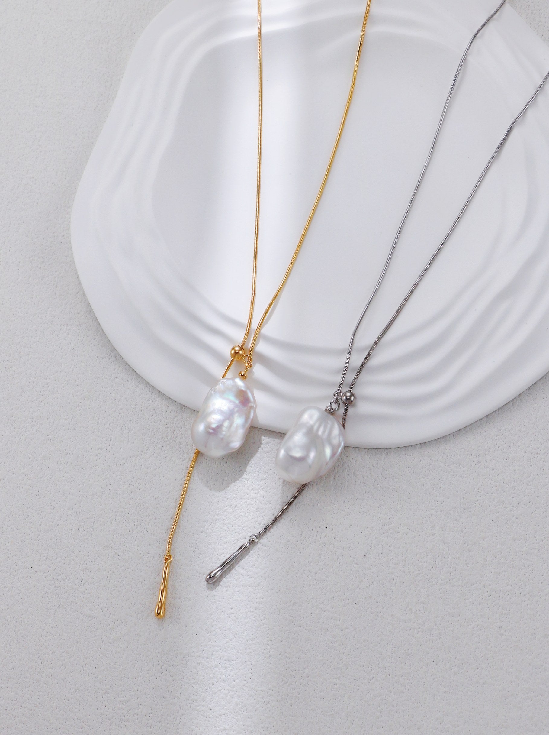 S925 Silver Baroque Pearl Necklace