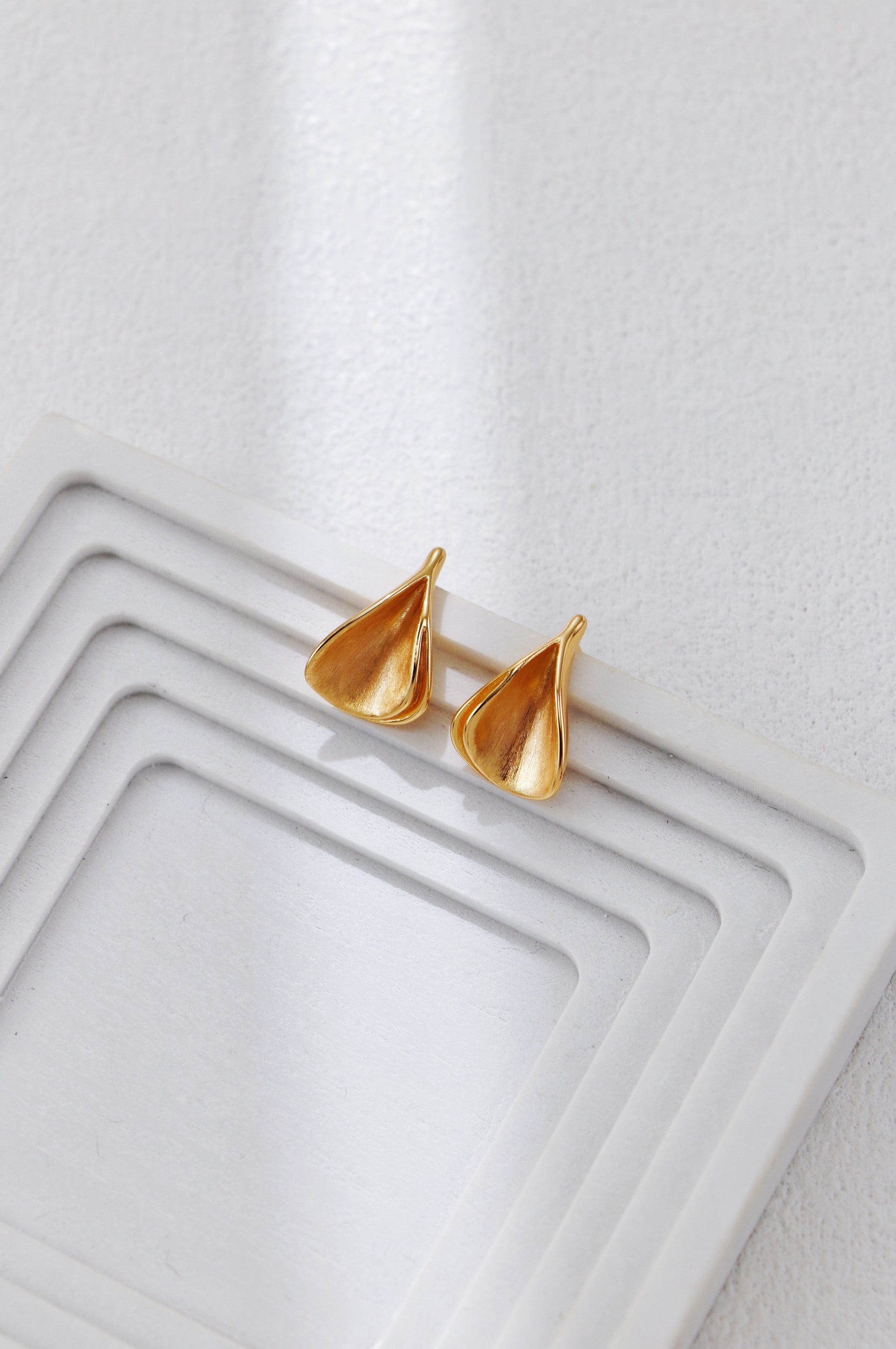 S925 Silver Ginkgo Leaf Earrings