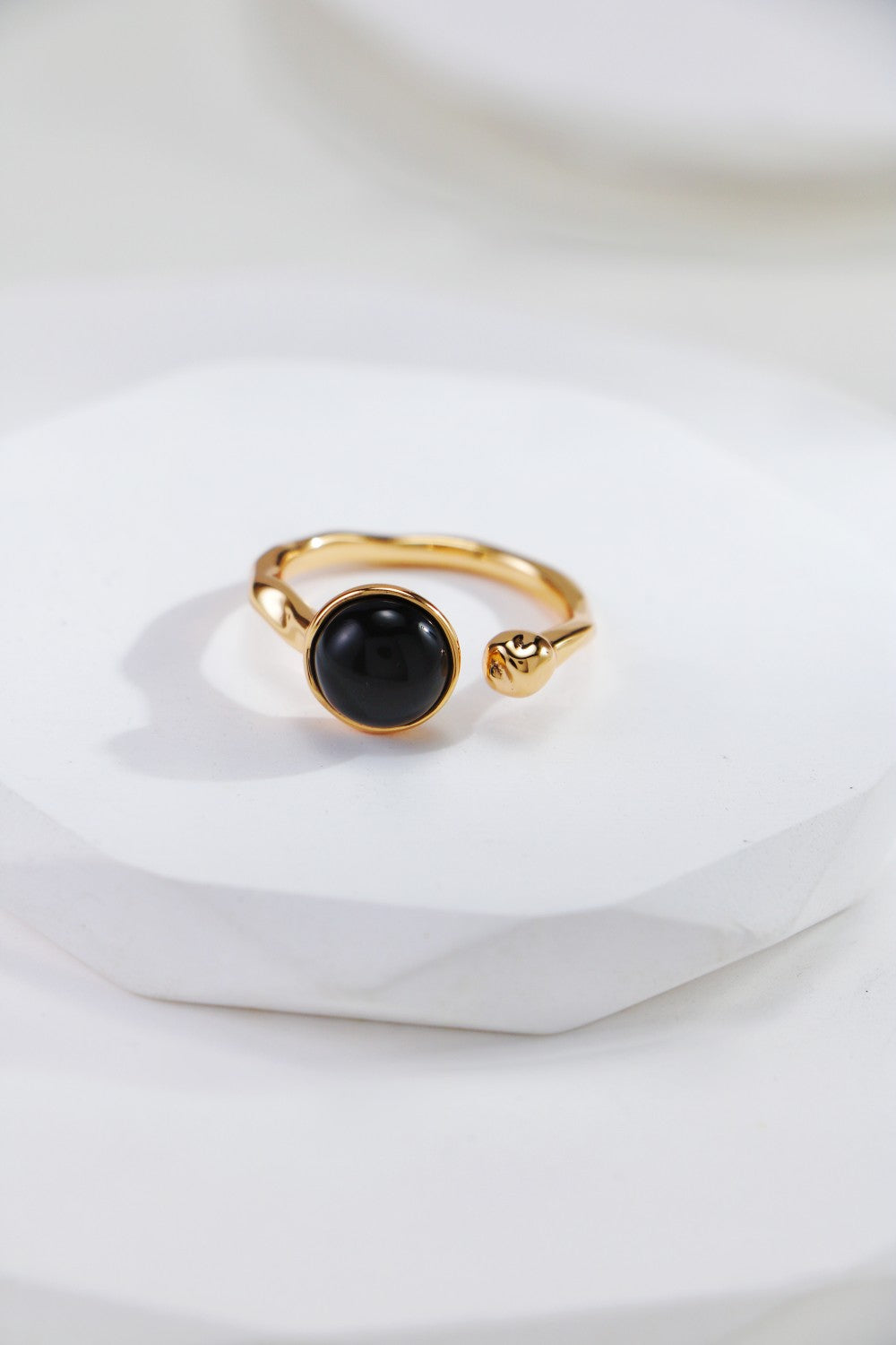 Sterling Silver Black Agate Statement Ring