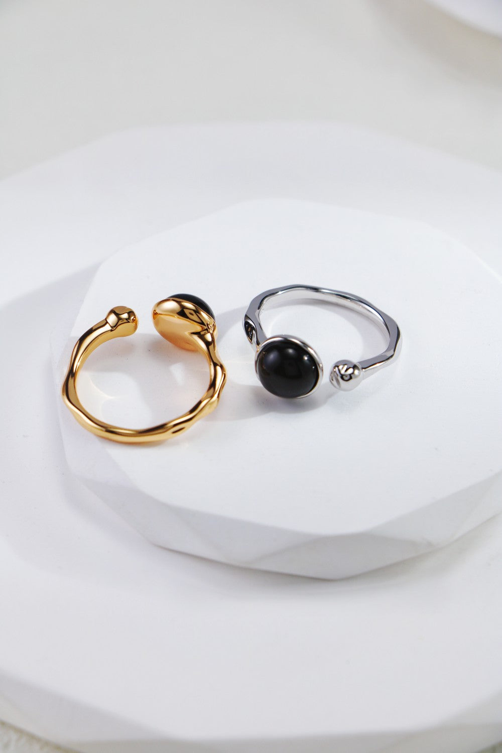 Sterling Silver Black Agate Statement Ring