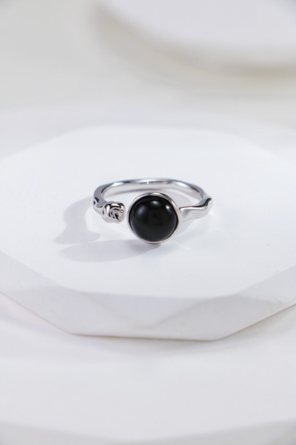 Sterling Silver Black Agate Statement Ring