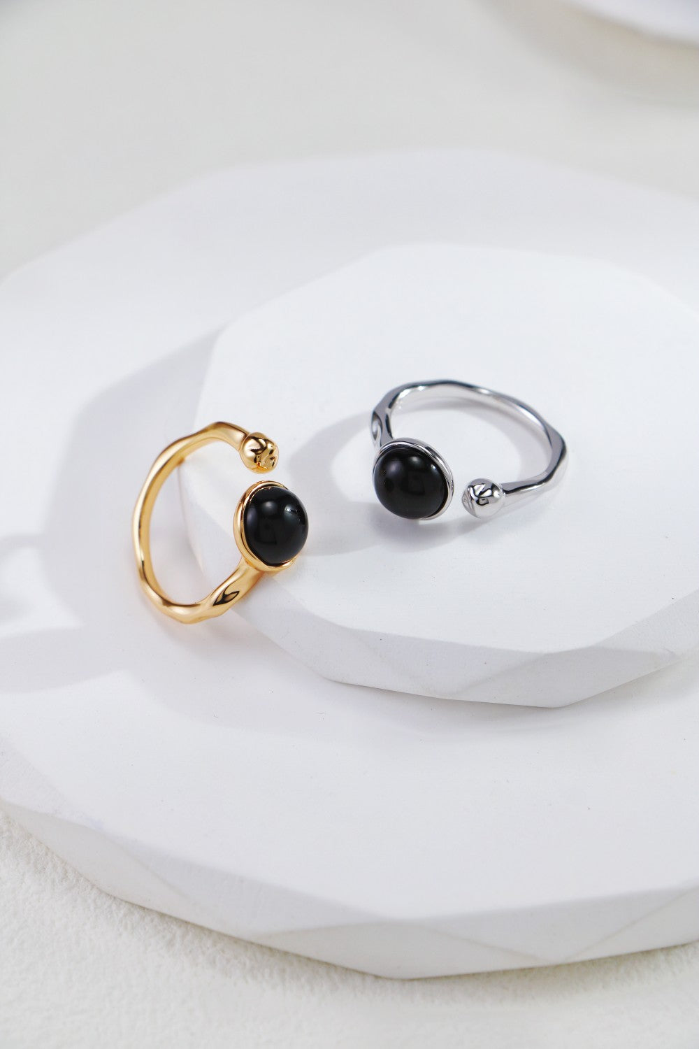 Sterling Silver Black Agate Statement Ring