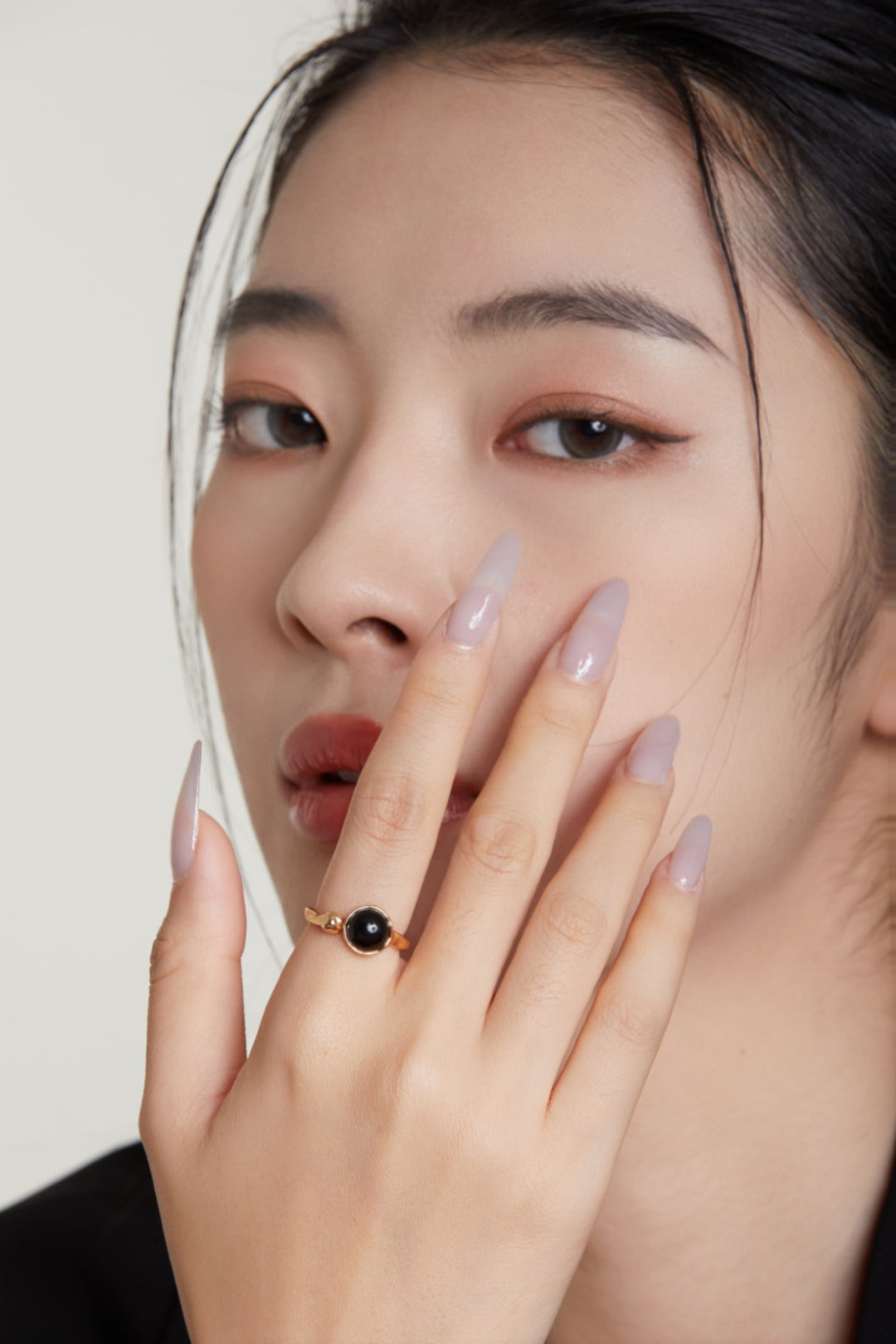 Sterling Silver Black Agate Statement Ring