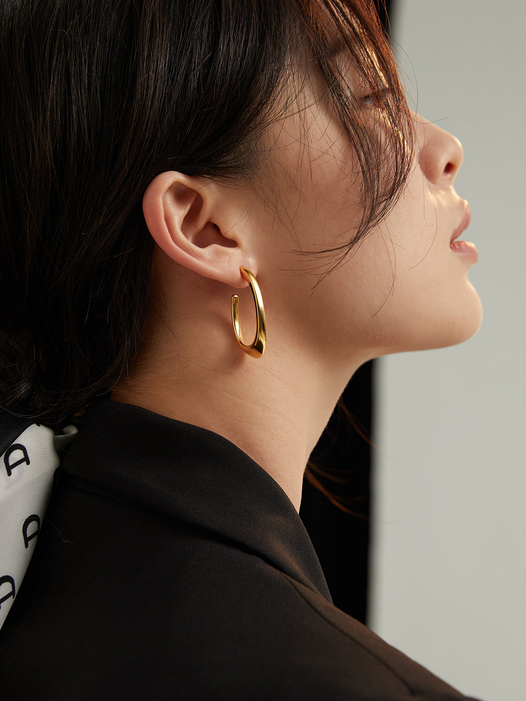 Minimalist Curve Sterling Silver Earrings | Modern Sleek Statement