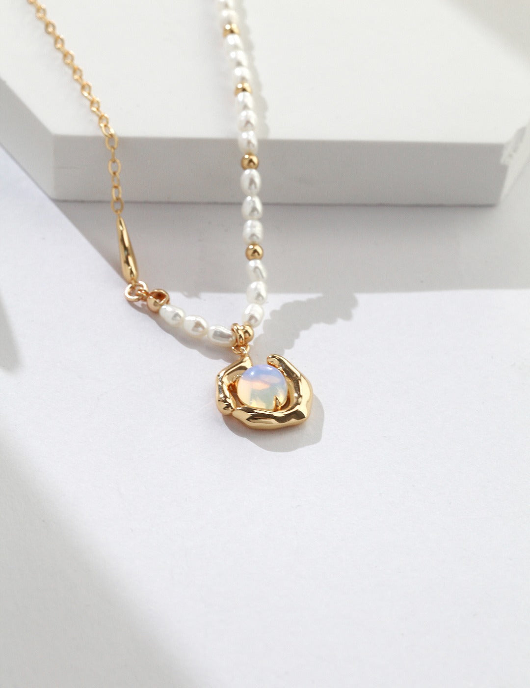 The Alpine Oasis Collection | Fluid Sterling Silver & Blue Opal Necklace