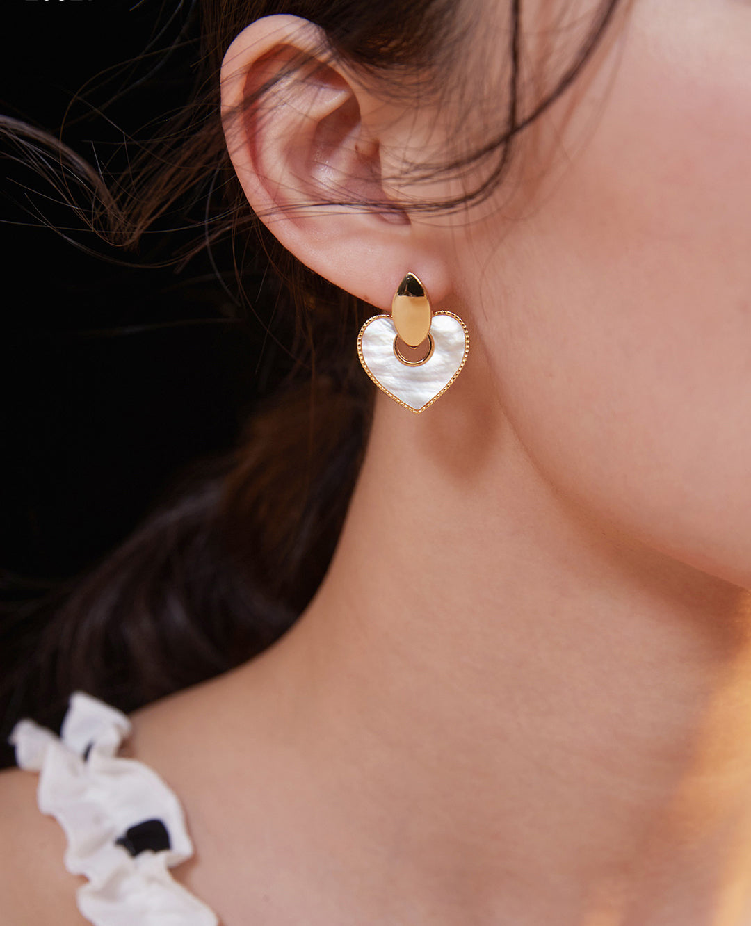 French Elegance Mother of Pearl Earrings | Sterling Silver Classic