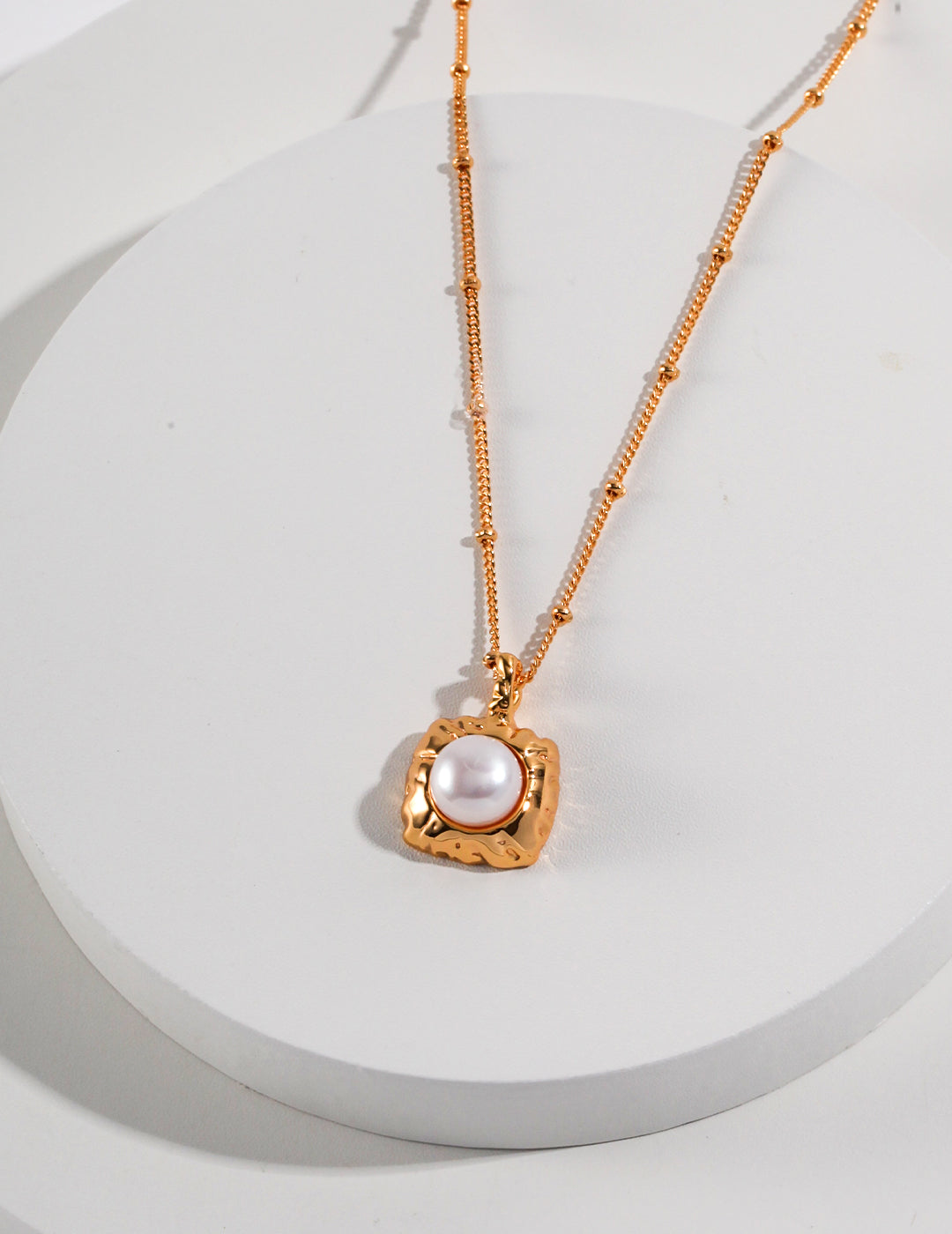 Sterling Silver Pearl Necklace · Hand-Carved Collection