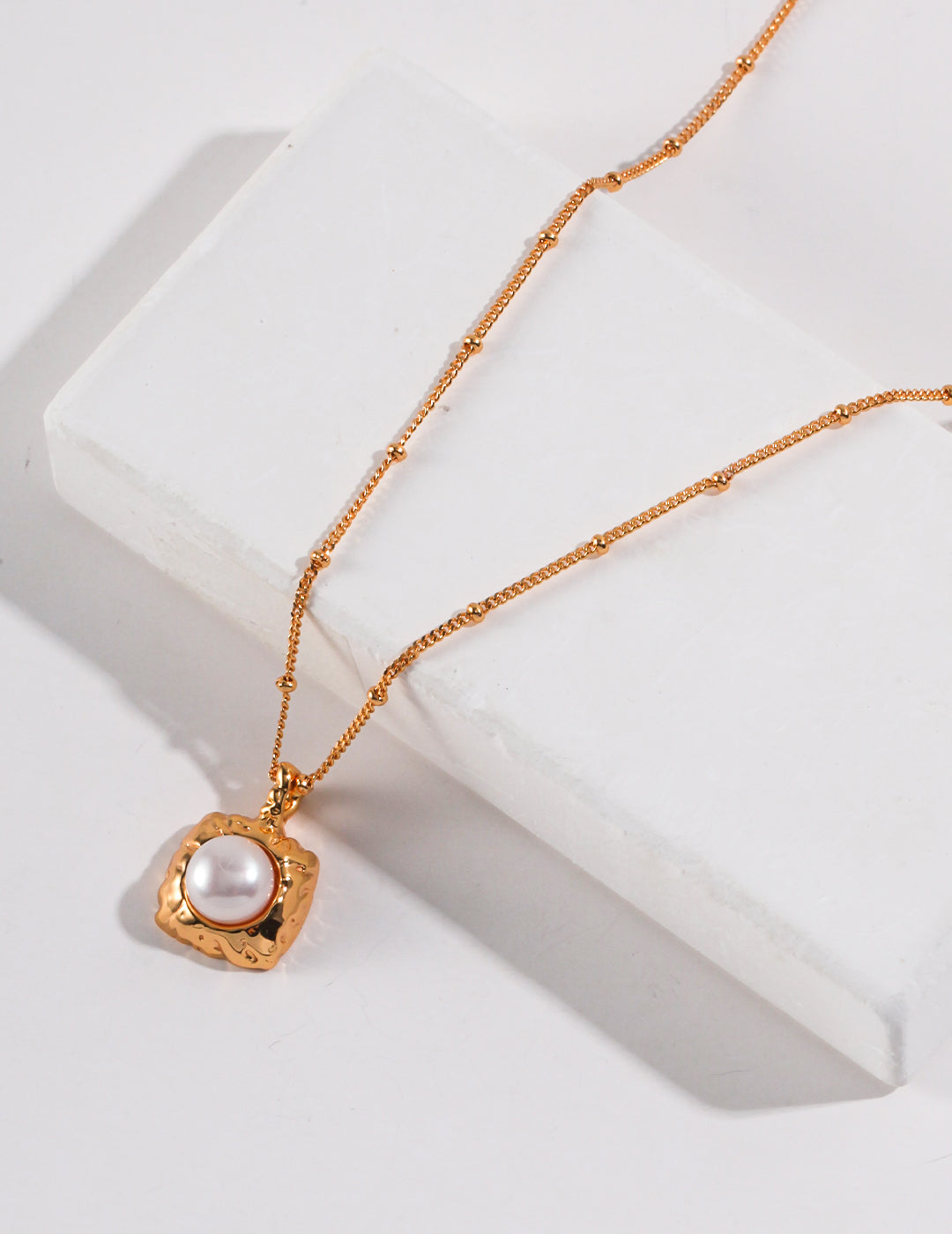 Sterling Silver Pearl Necklace · Hand-Carved Collection
