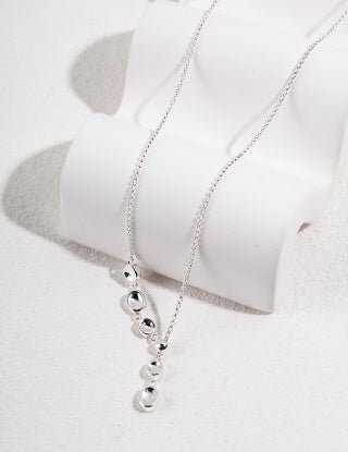 Lava Series | Matte Silver Short & Long Necklaces