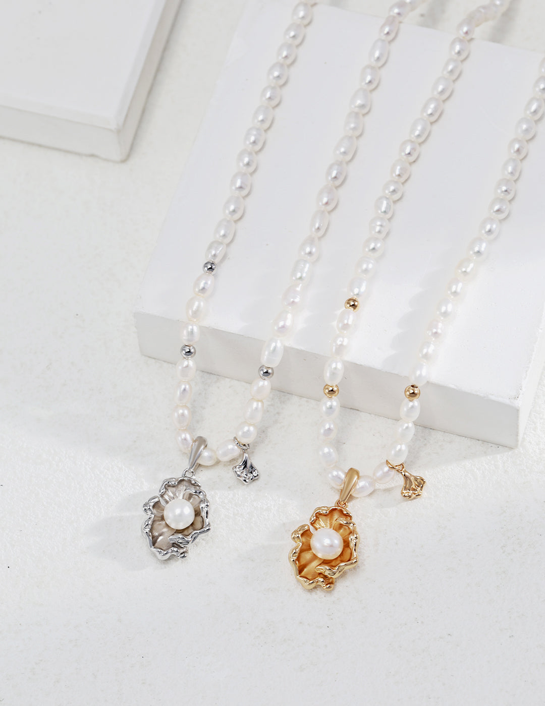 The Wave Series | Sterling Silver Pearl Jewelry Set
