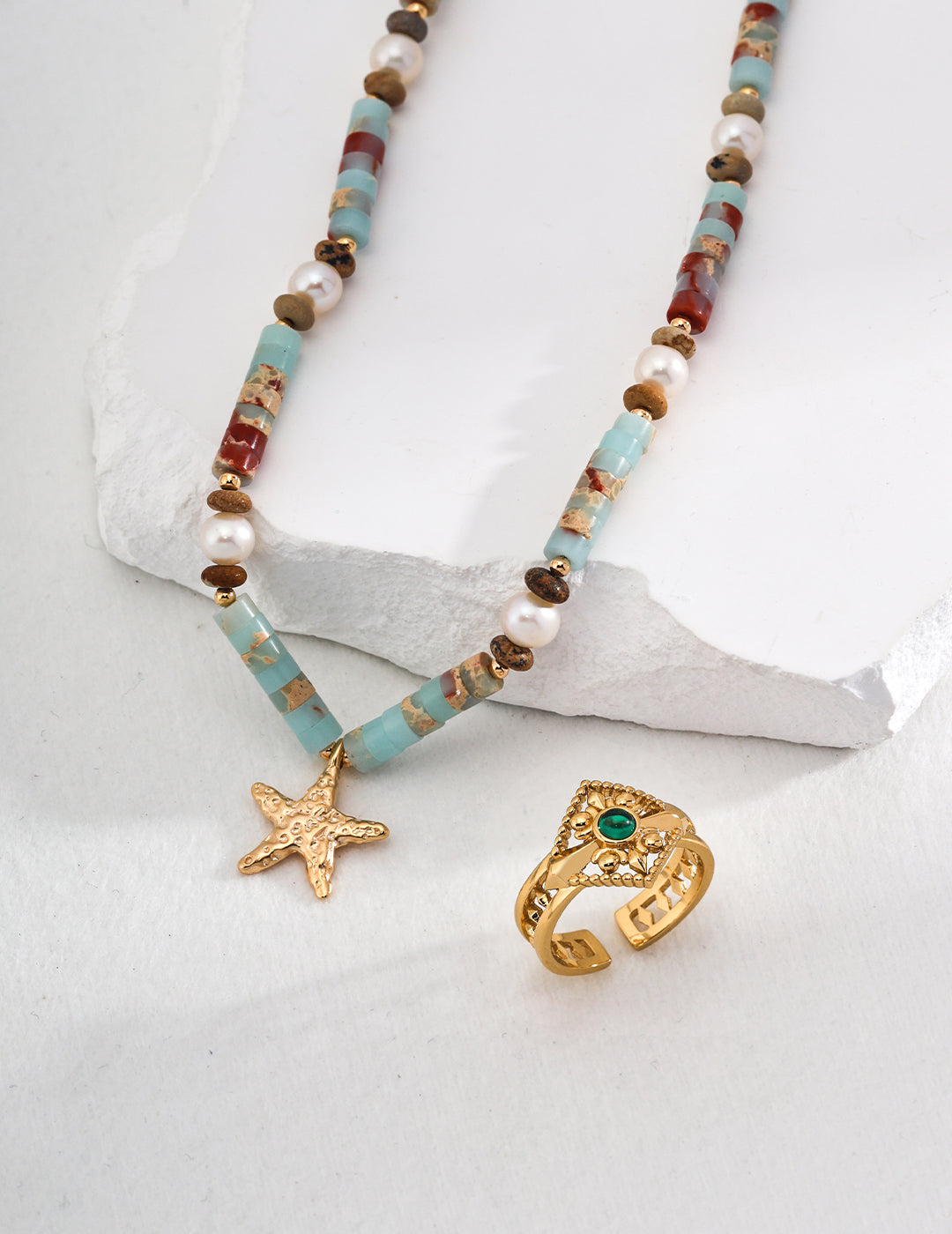 Sterling Silver Vintage Beaded Necklace