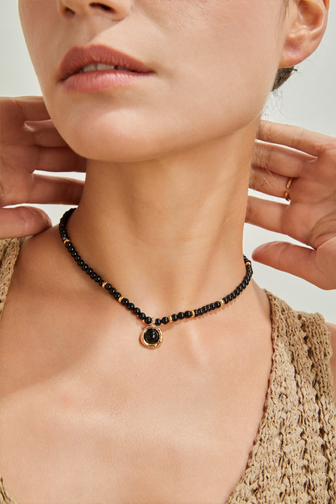 The Celestial Midnight Collection | S925 Sterling Silver & Black Agate Necklace