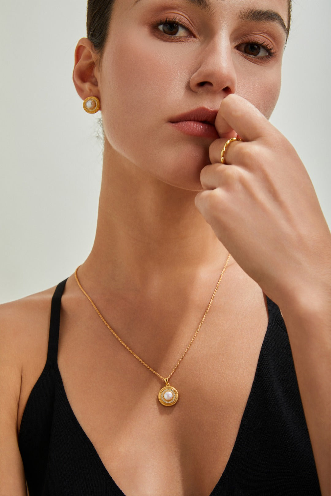 S925 Silver Zircon & Pearl Necklace