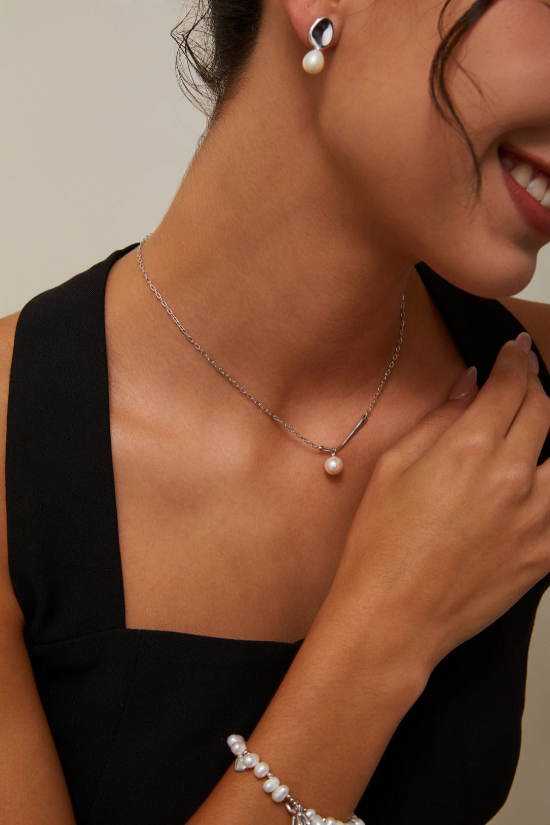 S925 Silver Pearl Necklace