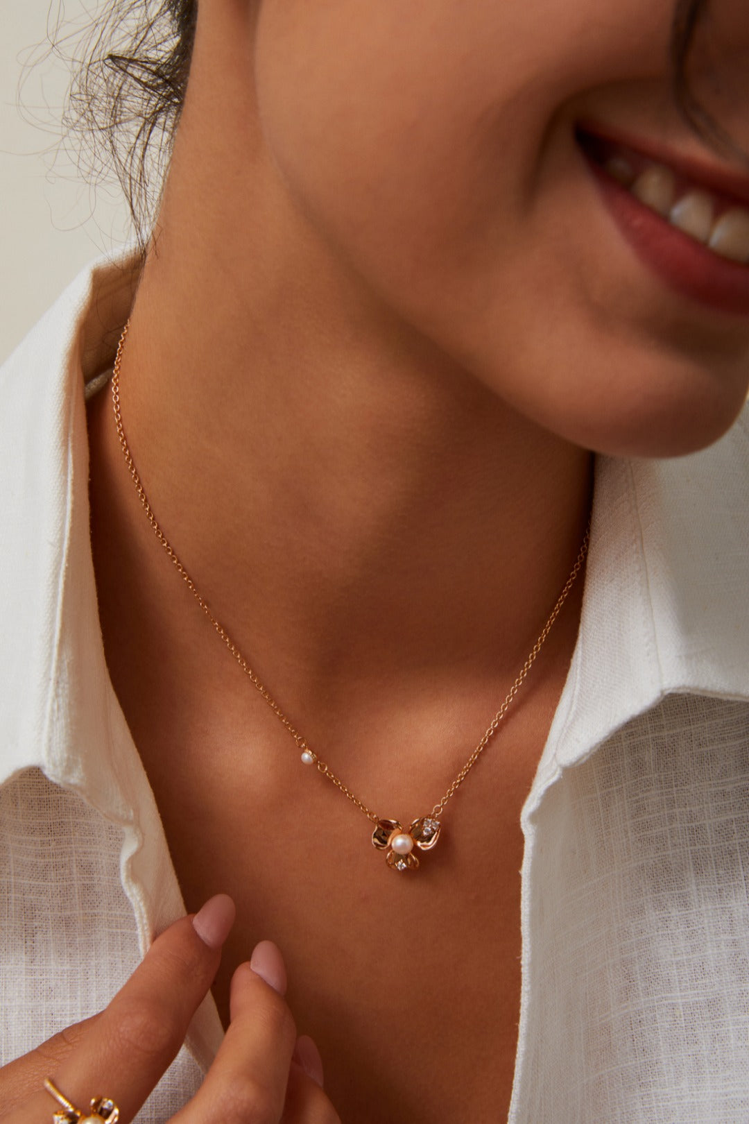 The Botanical Boutique Collection Set | S925 Silver, Pearl & Pavé Blossom