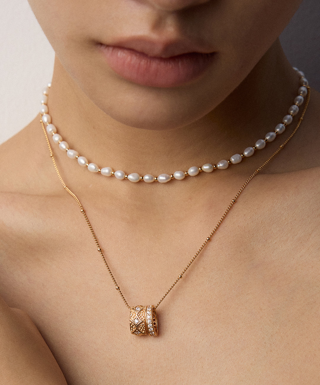 Sterling Silver Pearl Choker Necklace