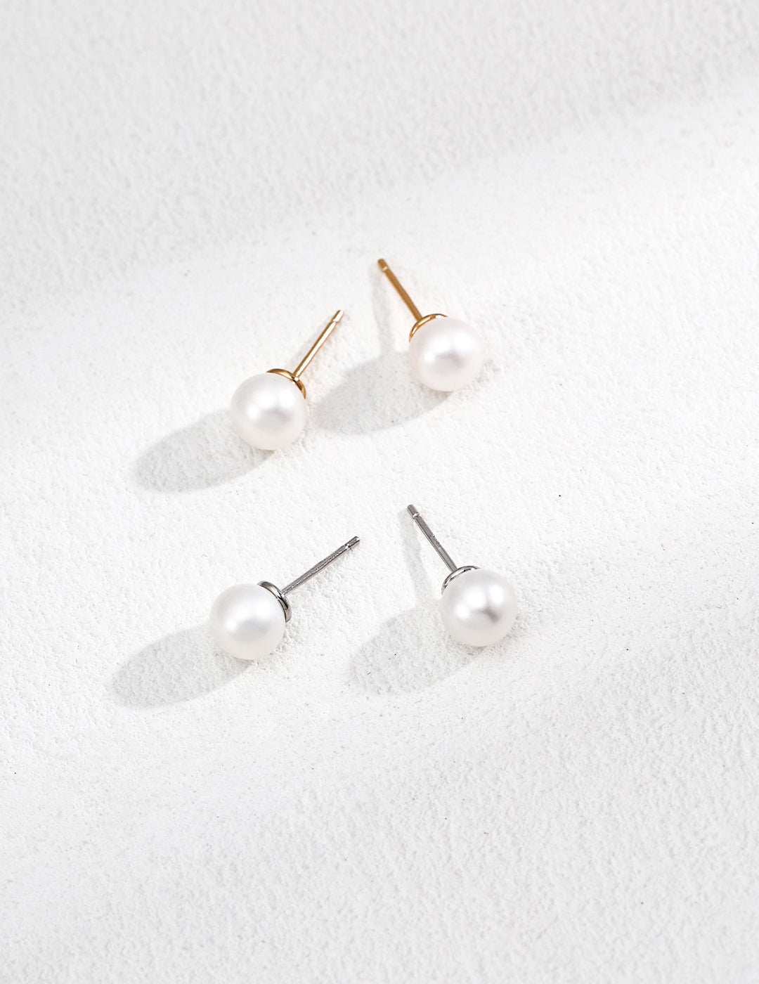 Timeless 10mm Round Pearl Earrings | Sterling Silver Daily Luxury